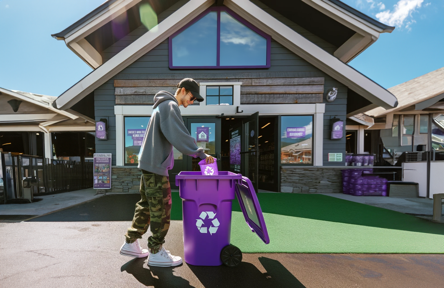 Burlington Cannabis Recycling Purple Bin Program